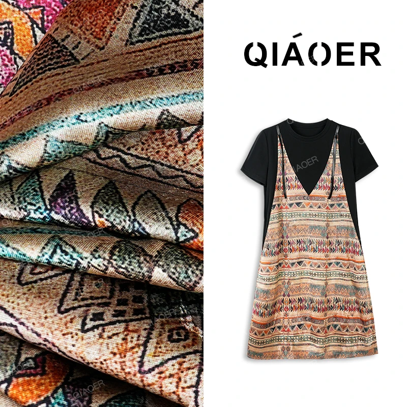 乔儿定制【通勤假日】桑蚕丝+莱赛尔天丝新款宽松显瘦假两件连衣裙