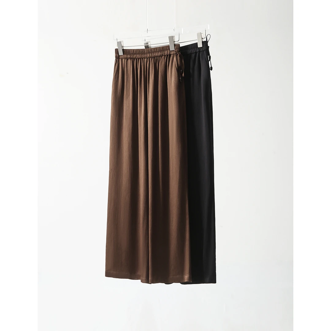 【九月木兮】丝滑 · 冰冰裤松紧腰伊斯曼醋酸阔腿裤女S81597KZNMG