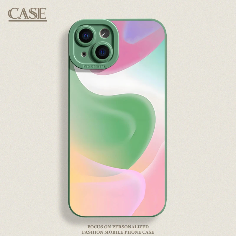 多巴胺晕染适用iPhone16ProMax手机壳15苹果14软13瞳影12磨砂11xs