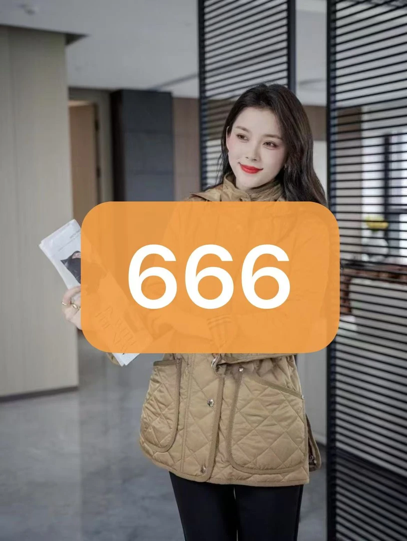 【666】时尚英伦风冬季休闲宽版连帽棉服外套178288