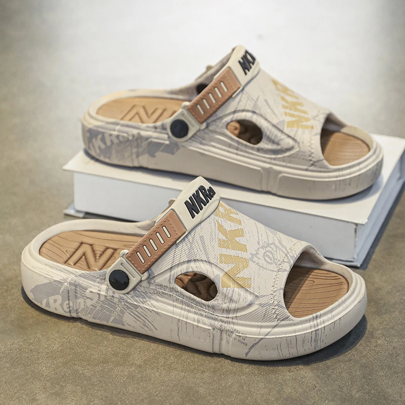 骆鹿拖鞋男士夏季外穿防滑防臭运动休闲开车两用凉鞋男款沙滩凉拖