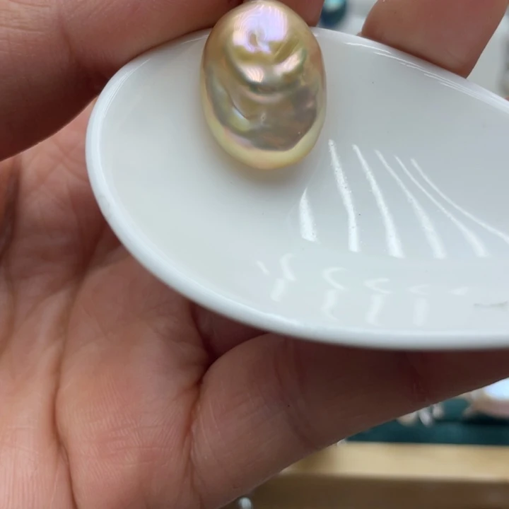 淡水珍珠吊坠(不含链)银S925镶嵌