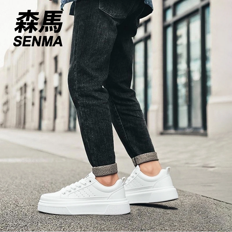 SENMA/森马2025新品秋季男鞋透气网面板鞋情侣款轻跑鞋时尚板鞋潮