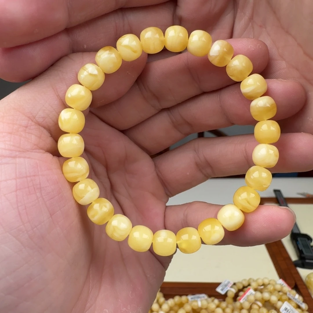 琥珀未镶嵌裸石蜜蜡手串