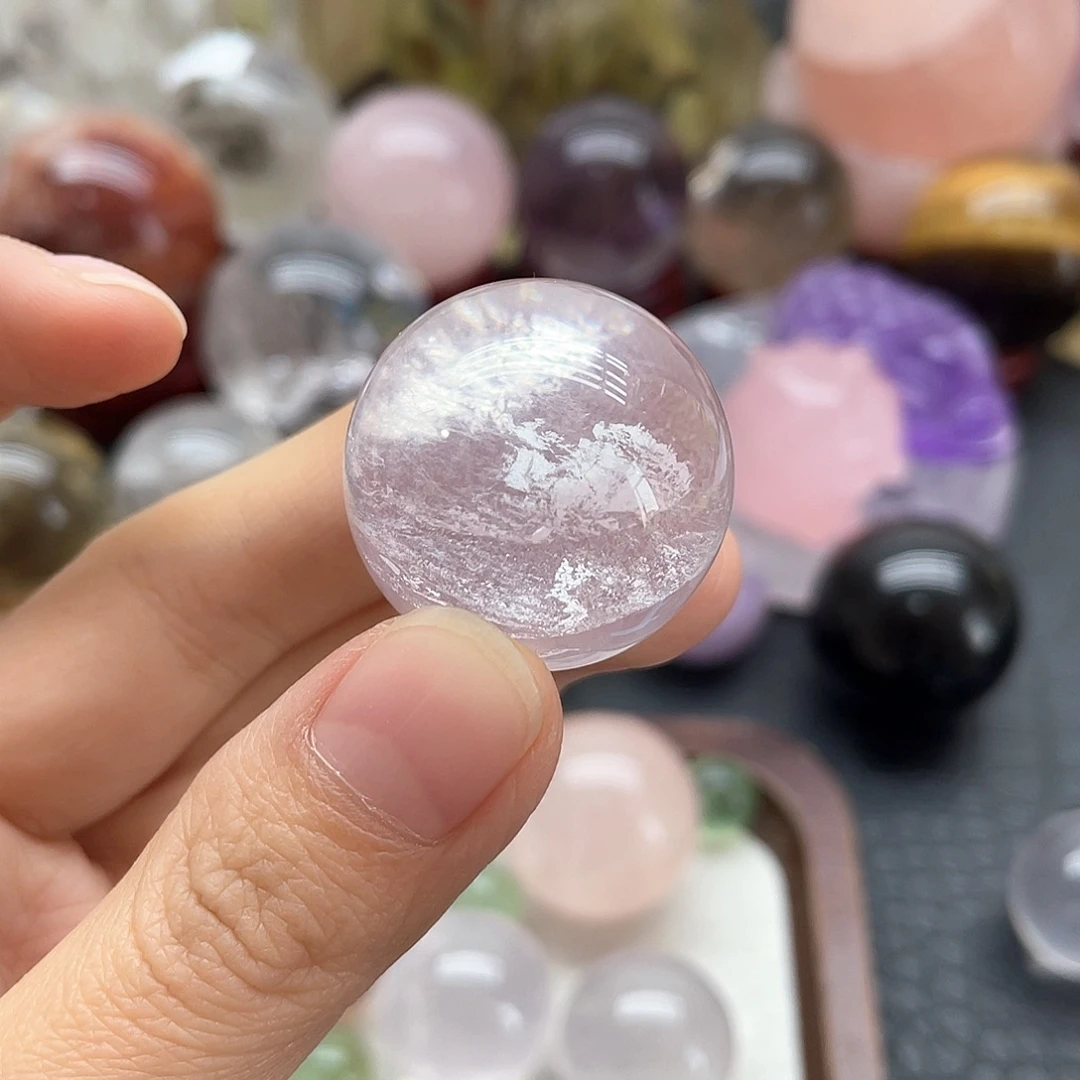 漫***紫晶珠宝半成品未镶嵌87冰粉球