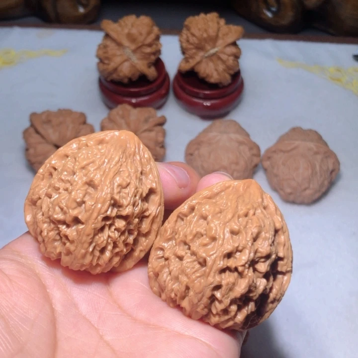 把件文玩核桃39高桩三角疆