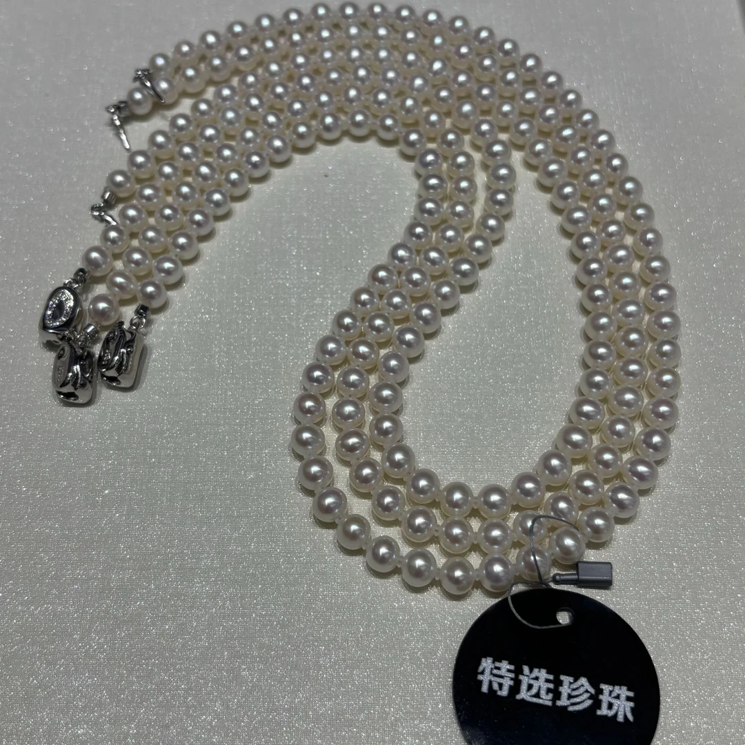 【周年庆丨特选黑标】6-7mm淡水无核珍珠项链-多样性发一