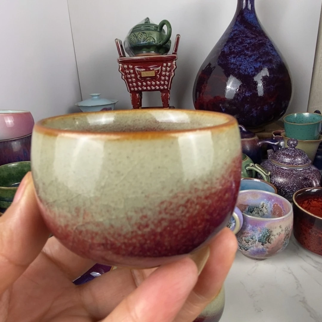 秋***江茶盏中国神后钧瓷茶具
