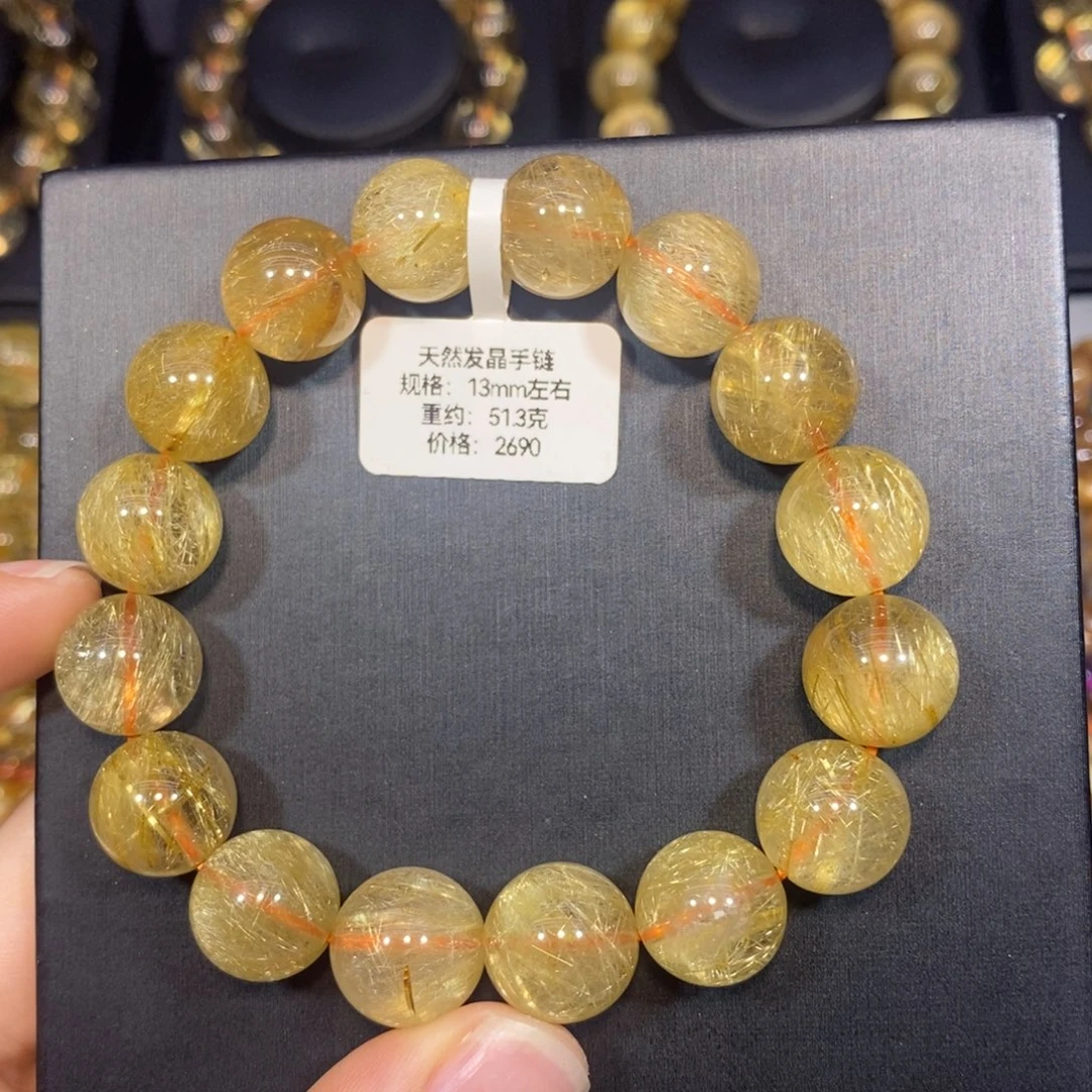 水晶未镶嵌手链手链13mm 瑾
