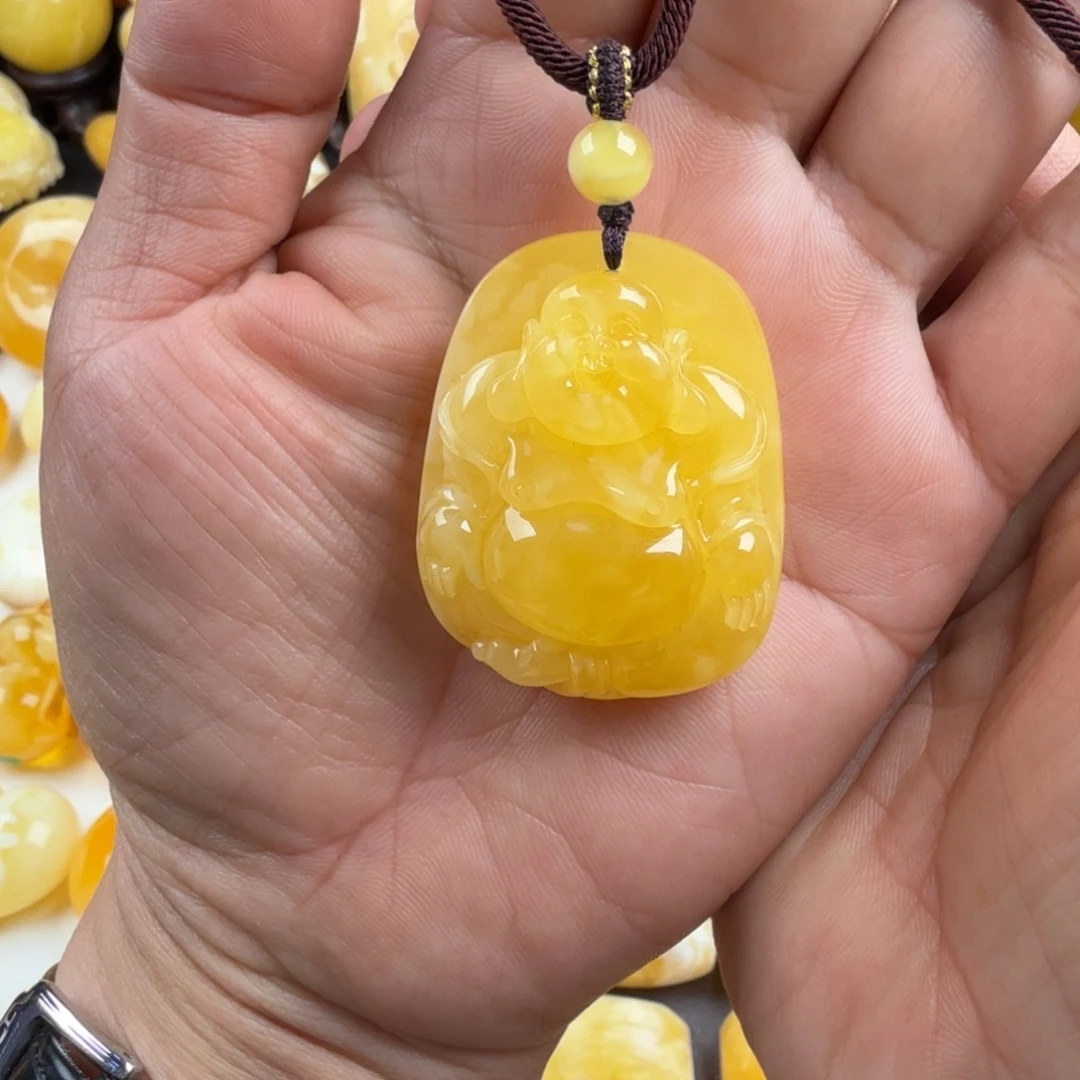 琥珀未镶嵌颈饰纯天然琥珀蜜蜡