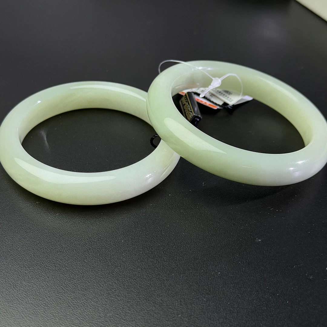 【然然家】天然和田玉白冰晴水浅白晴手镯【多样性发其一】