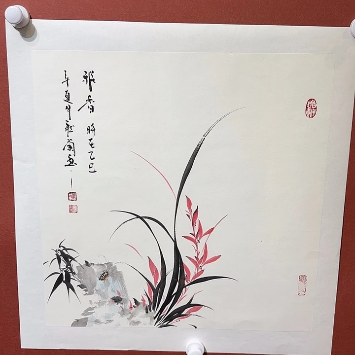 国画听兰老师花鸟