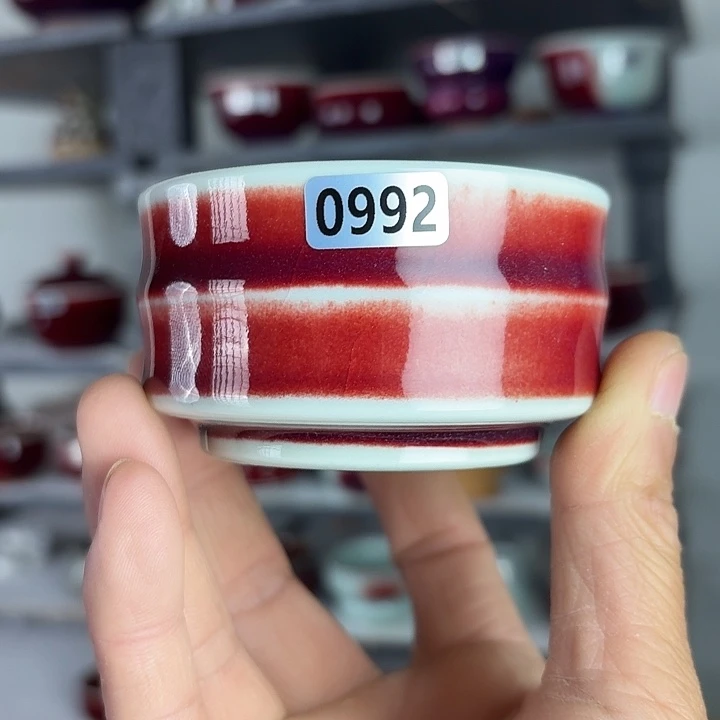 0992纯手工拉坯支烧钧瓷主人杯