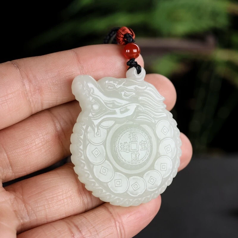 和田玉金钱龙古龙生肖龙王龙形玉吊坠玉石龙牌多样性发货拍一发一