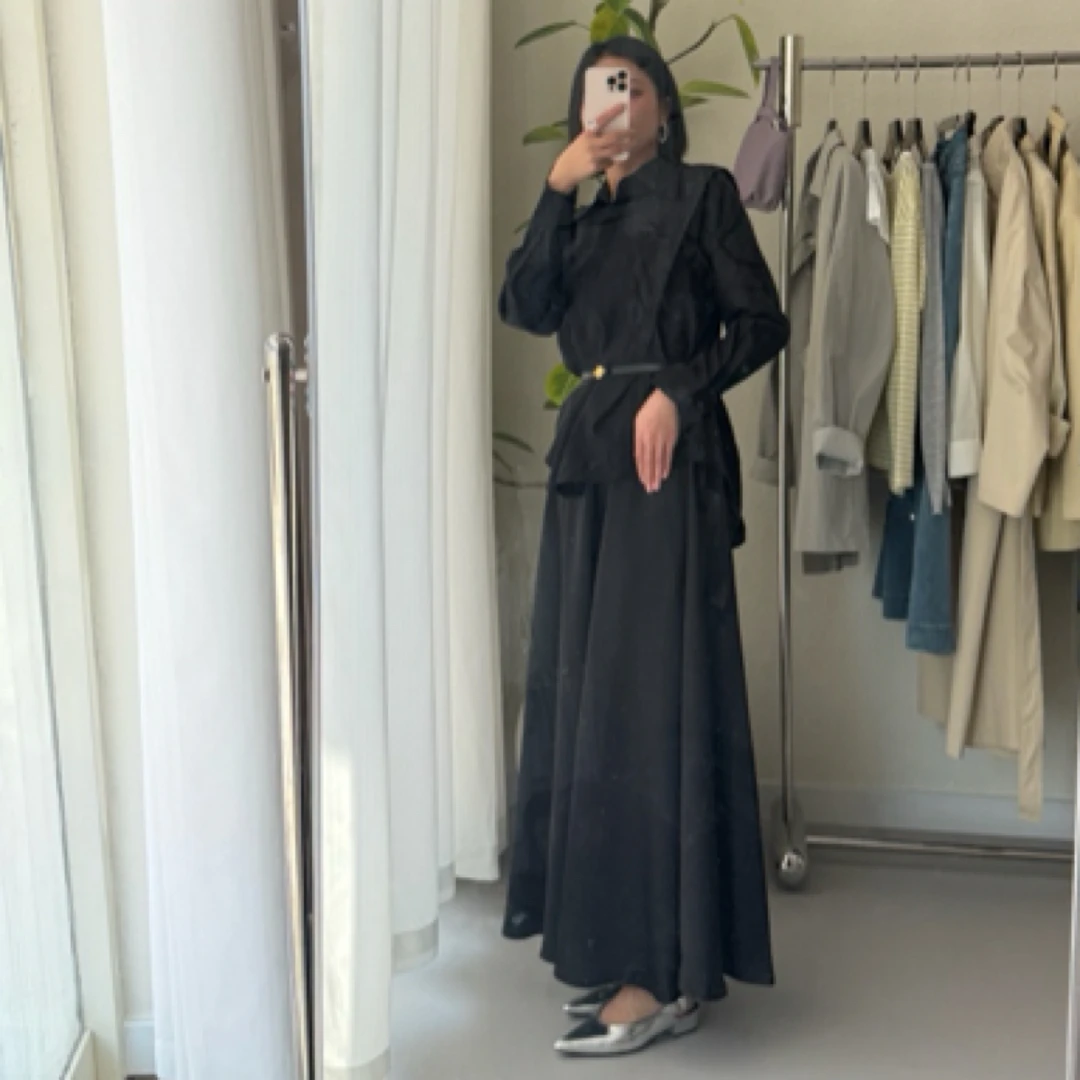 醋酸大裙摆显瘦半身裙