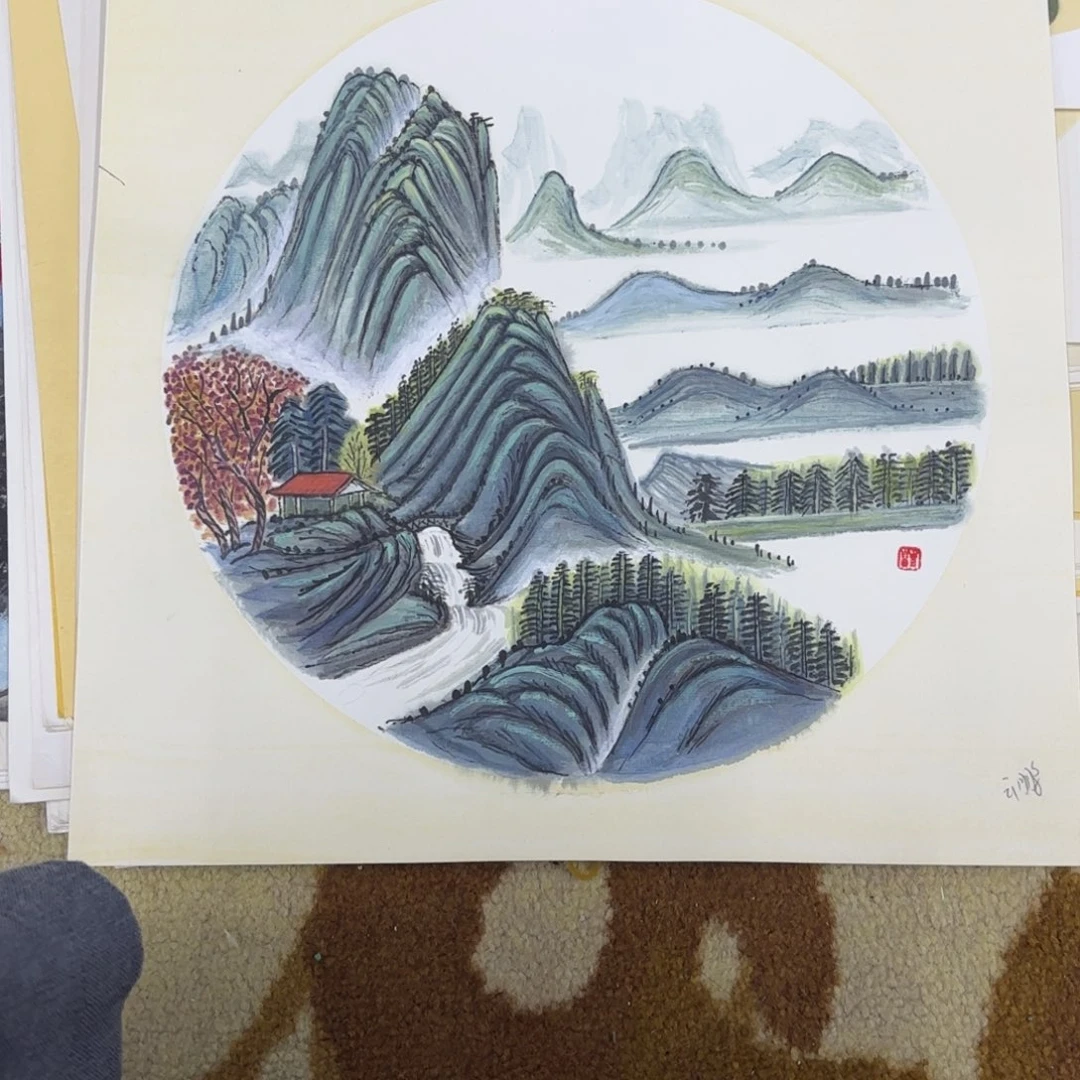 国画33卡纸作品艺