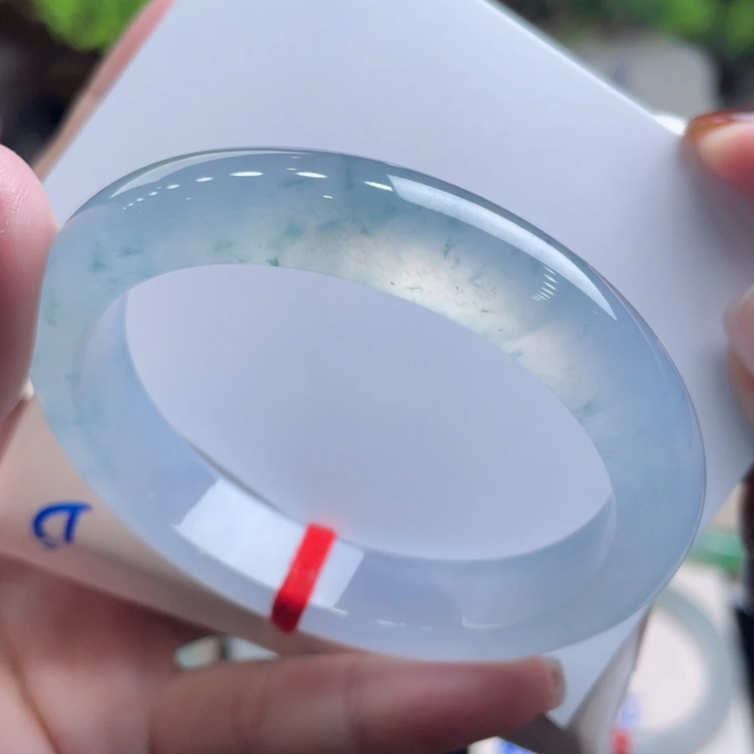 翡翠未镶嵌手镯52.7贵妃 蓝冰胶 星辰大海