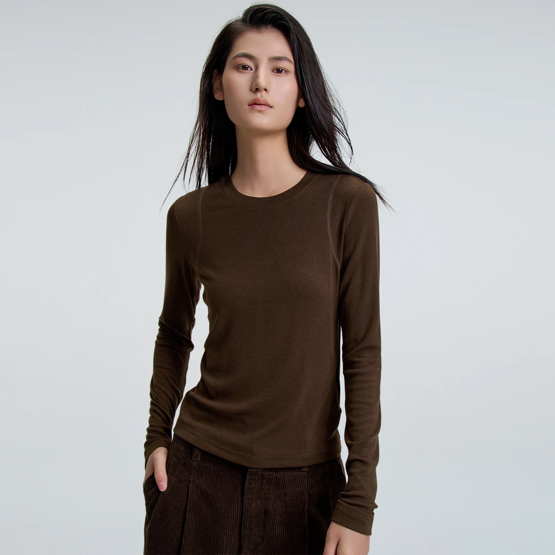 2025冬季女士T恤长款打底衫冬款