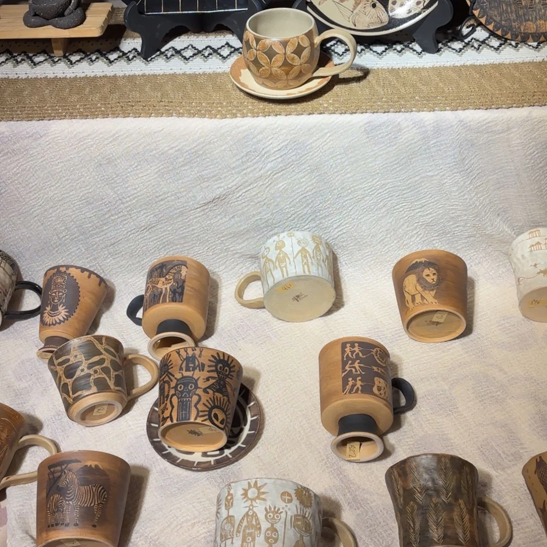 摆件陶可爱的杯杯