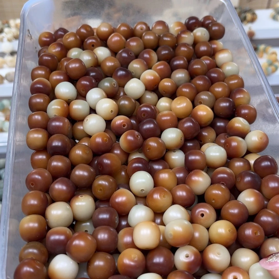 白玉菩提手串浓郁焦糖20颗