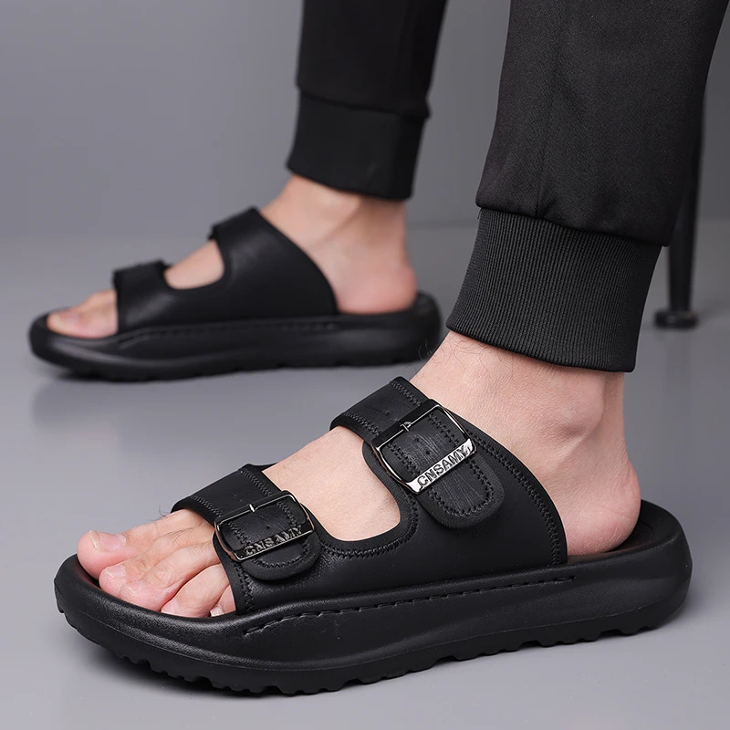 2025新款爆款夏季拖鞋男外穿防滑踩屎感一字拖男士户外耐磨轻便