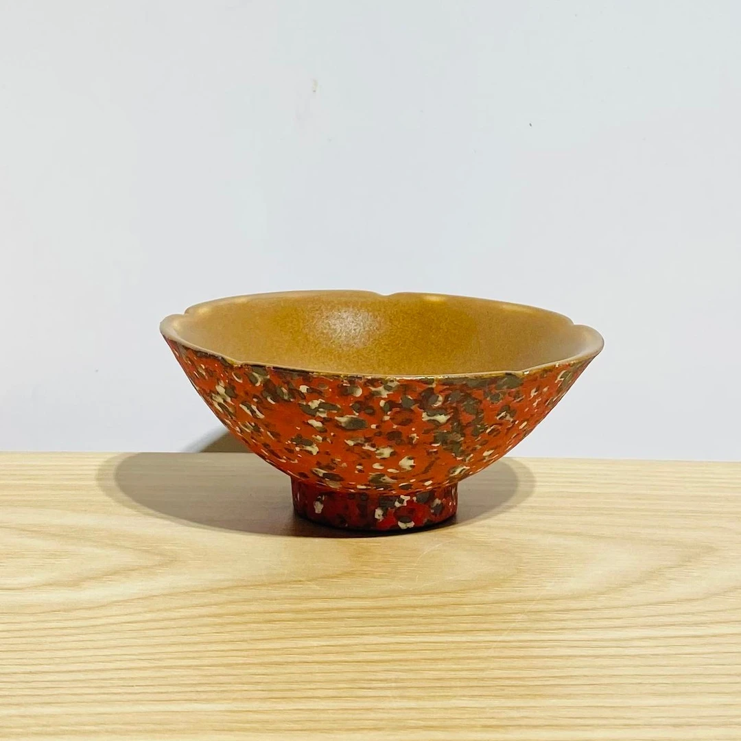 吾游茶器岩矿红斗笠杯高档茶杯