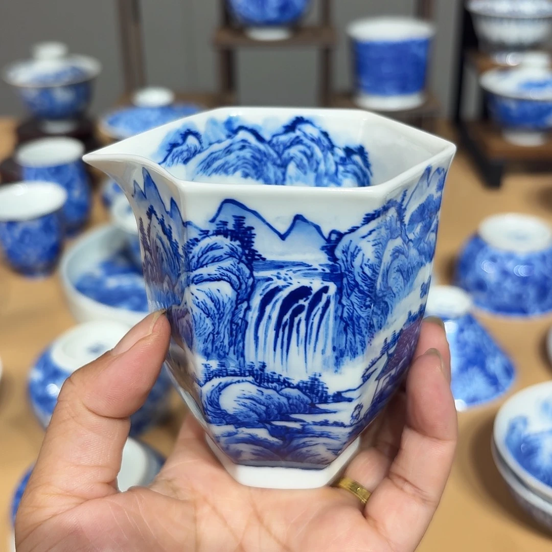 景德镇纯手绘六角杯
