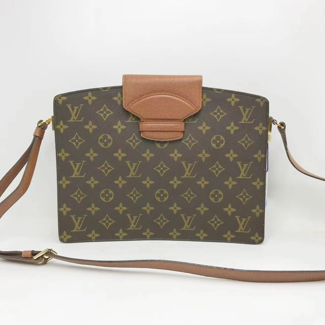 95新 LouisVuitton/路易威登 洋诚二手 LV老花风琴斜挎包