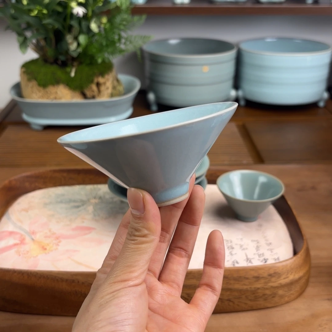 天青釉斗笠杯一级品
