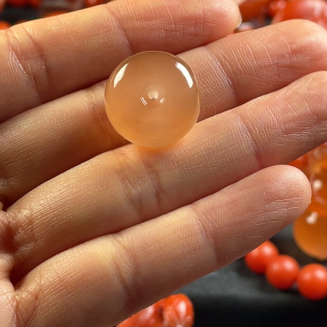 南红玛瑙未镶嵌天然原矿冰菊平安扣