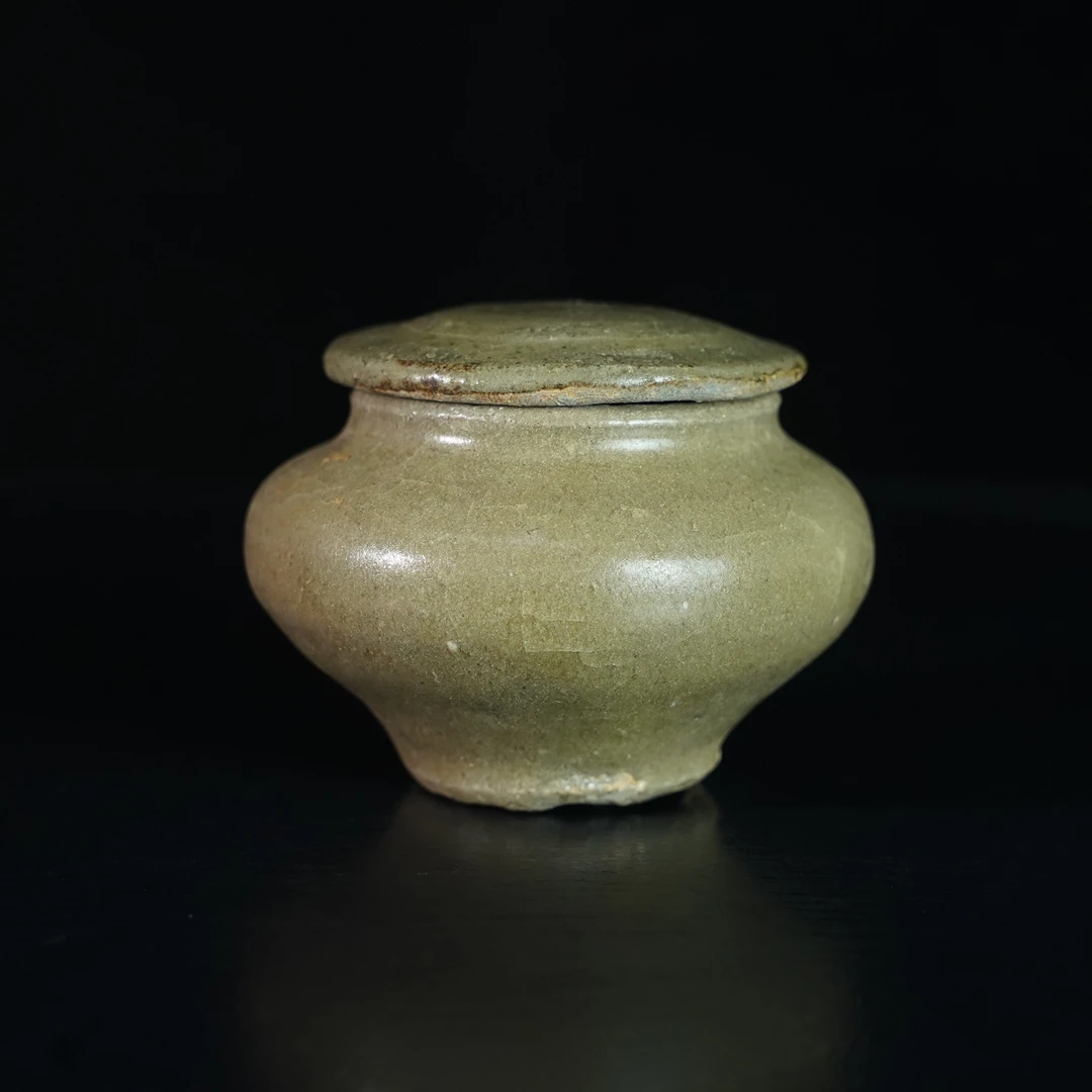 LABC250104001【十竹斋】明早期龙泉窑盖罐