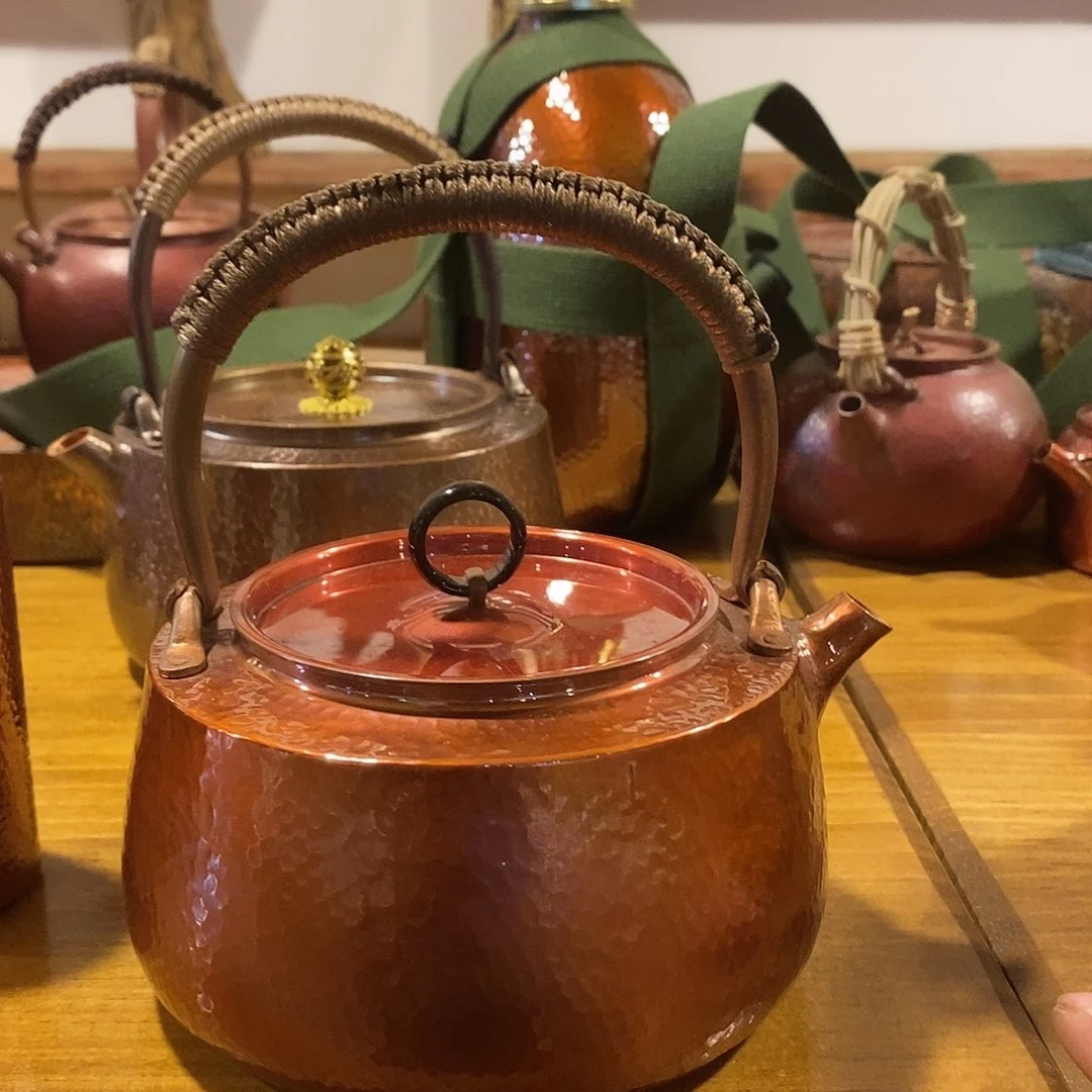 烤色黑玛瑙摘扭新手工锻打工艺大壶1.2