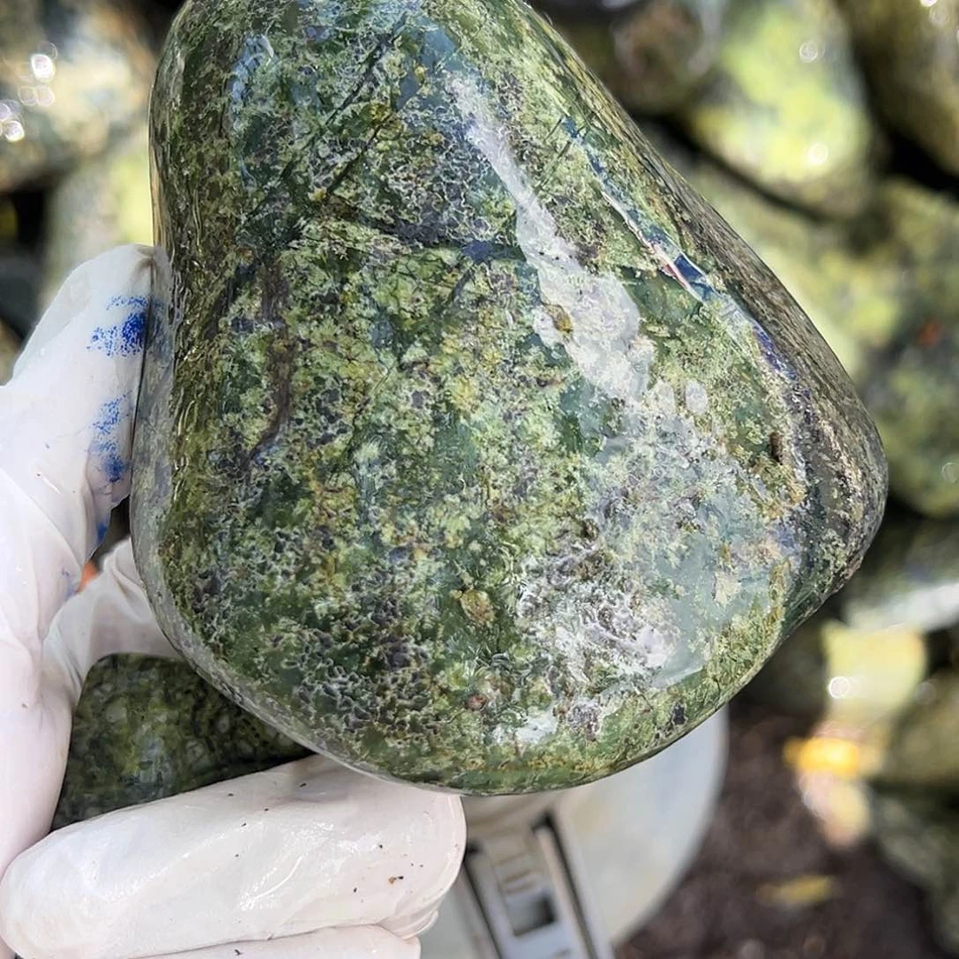 蛇纹石玉合金珠宝奇石一****~