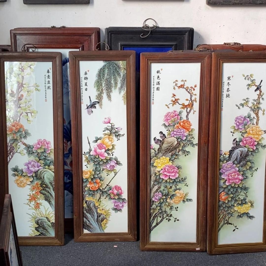 瓷片1.2*40*4景德镇瓷板画柴窑烧制