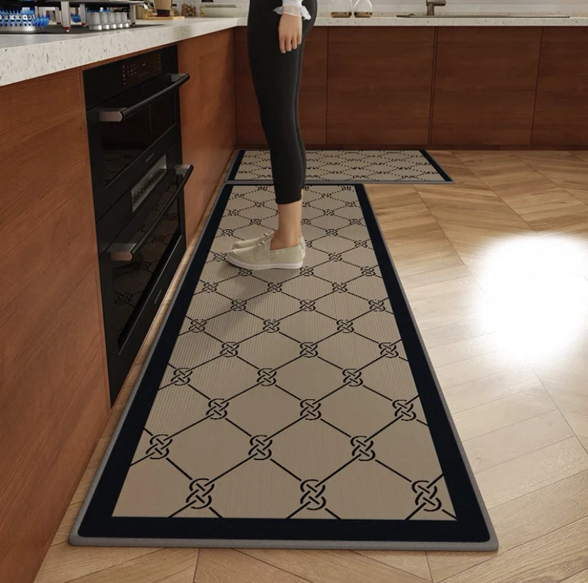 S87【45*80+45*160两件装】厨房硅藻泥软速干防滑吸水地垫家用脚