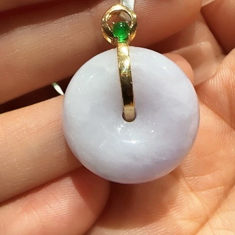 翡翠银S925镶嵌吊坠(不含链)