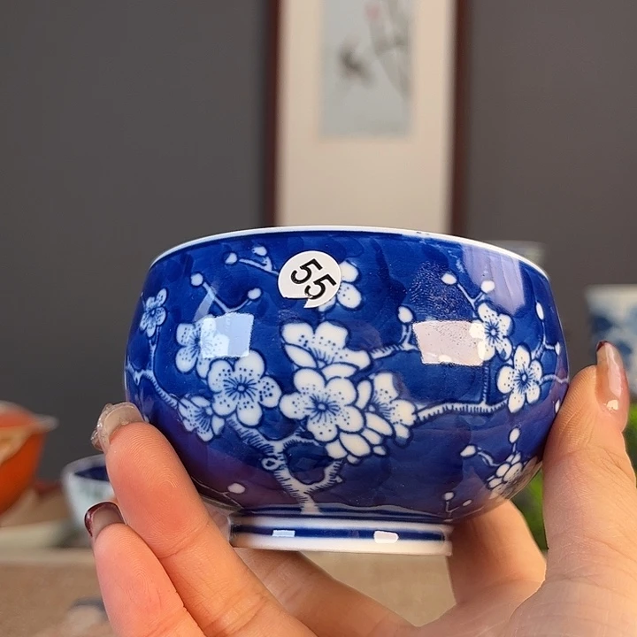 摆件景德柴烧茶杯多人