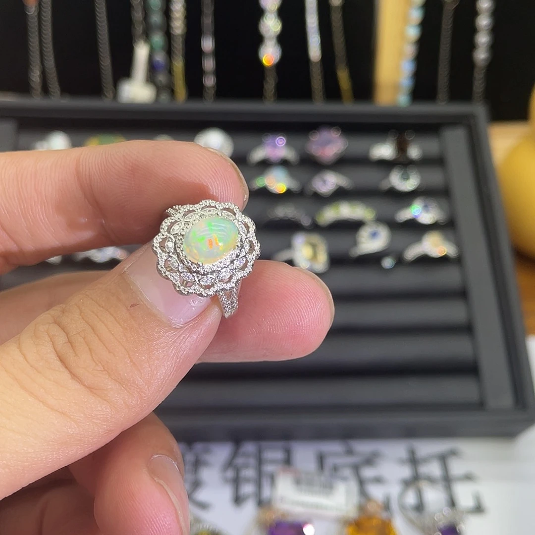 紫晶珠宝半成品银S925镶嵌