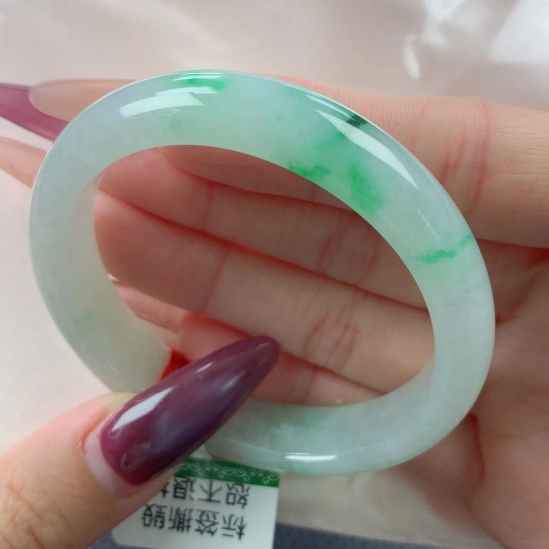 未镶嵌手镯翡翠缅甸天然翡翠A货51.7贵妃