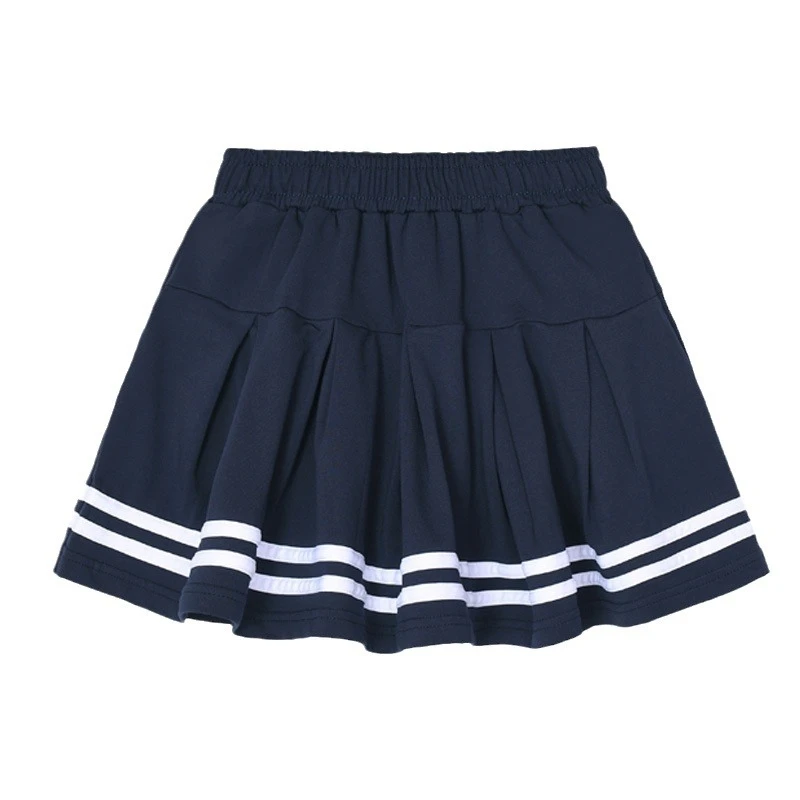 女童百褶裙黑色秋款儿童藏青色半身裙子中大童小学生校服短裙男孩