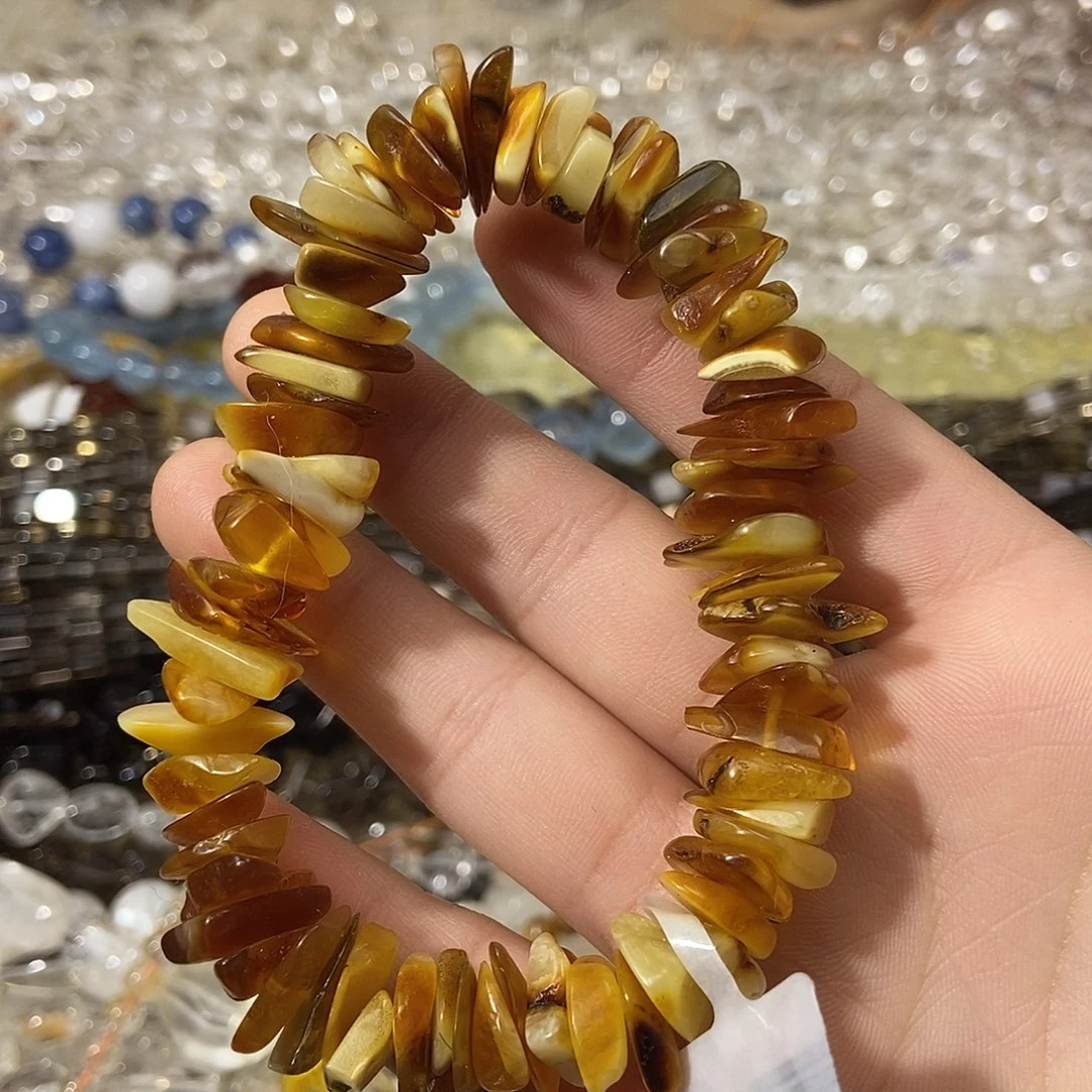 玛瑙/玉髓散珠琥珀原石