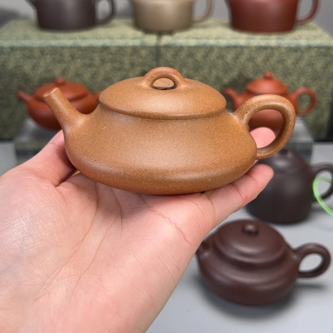 紫砂茶壶黄金段隐瓢120c c