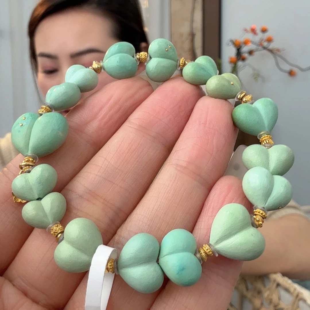 绿松石18K金镶嵌珠宝奇石