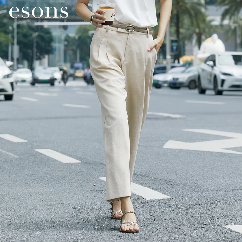 esons/爱城市【商场同款】女生显瘦宽松直筒长裤36553290