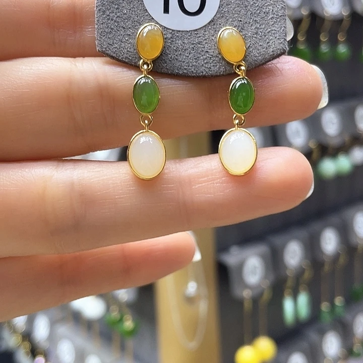 和田玉银S925镶嵌颈饰