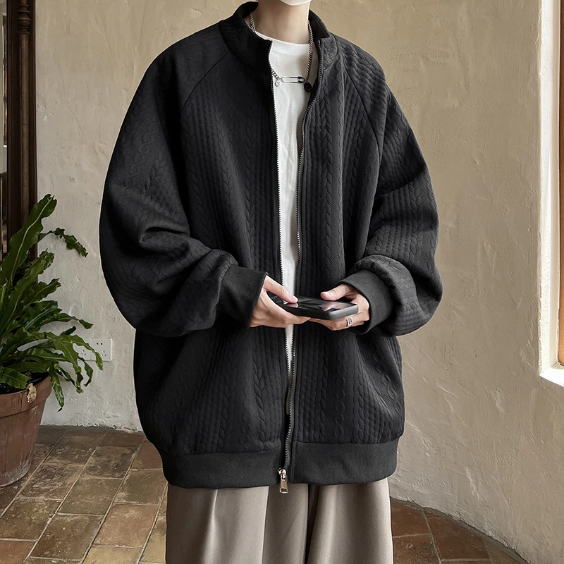 WITI美式重磅立领夹克男秋季时尚潮牌个性设计感宽松休闲百搭外套