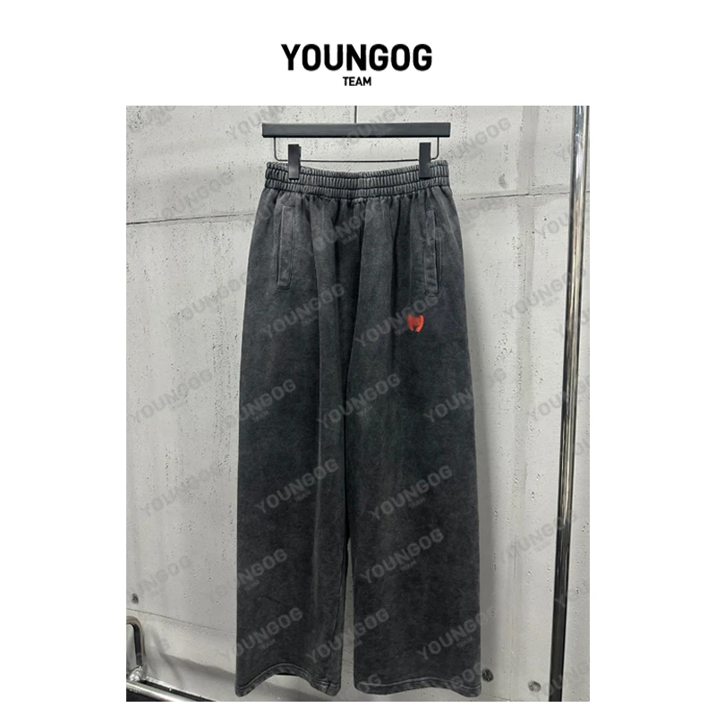 里奈斯【巴黎双B麦穗红标洗水卫长裤】450克秋冬季重磅潮牌百搭长裤