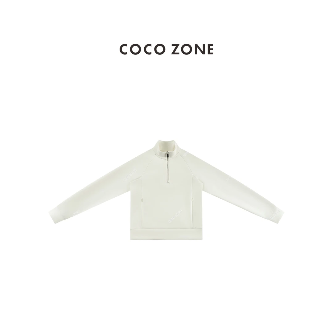 COCO ZONE 刘一一“贝克街”早春拉链立领休闲套头长袖卫衣CC2D3211