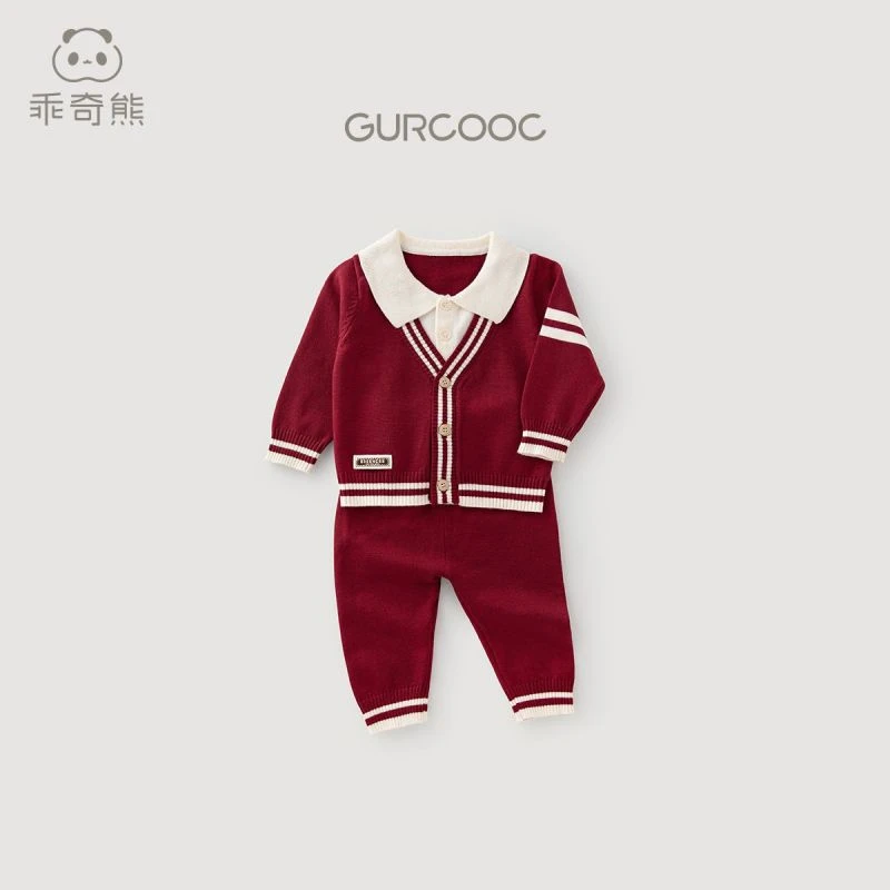 【断码学院风套装】秋冬男宝外穿保暖分体衣女宝jk三件套外出服