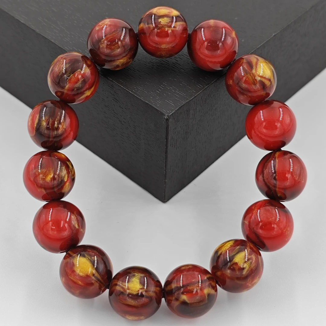 G331精致气质国风精美赤金树脂手链手串